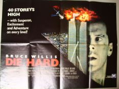 'Die Hard' British Quad from 1988 starring Bruce Willis having an alternative Christmas time A