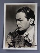 Edward G Robinson early signed silver gelatin photograph dedicated by the actor 