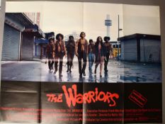 'The Warriors' X certificate British Quad film poster with printing by Leonard Ripley & Co. of