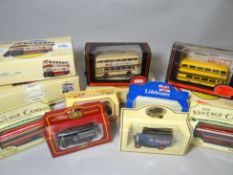 A large quantity of boxed toy vehicles including Lledo