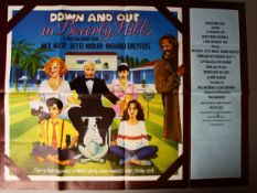 A Collection of Ten UK Comedy genre Quads including Down and out in Beverley Hills from 1986 with