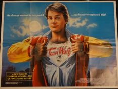 'Teen Wolf' starring Michal J Fox British Quad film poster (condition A)