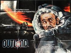 Sean Connery in 'Outland' British Quad film poster in excellent folded condition. (condition A)