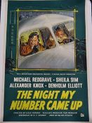 Ealing Studios 'The Night my Number came up' from 1955 original British film poster starring Michael