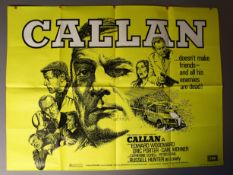 'Callan' British Quad film poster, great artwork printed by Lonsdale & Bartholomew. A Condition.