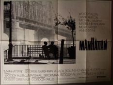 'Manhattan' British Quad written and starring Woody Allen from 1979 - the classic New York film
