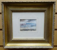 WATERCOLOUR: Shirley Anne Owen - entitled verso 'Flatholm from Penarth Pier' signed and dated