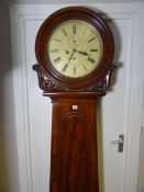 A Scottish Victorian mahogany encased eight-day longcase 'key-hole' clock by J Cameron of