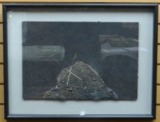 MIXED MEDIA AND CONSTRUCTION: Ross Loveday - titled verso '...The Shape of a Chinese Hat', unsigned,