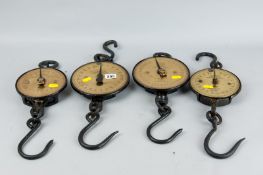 Four cast iron and brass Salters spring balances, a model 20M to weigh 40lb, a class III to weigh