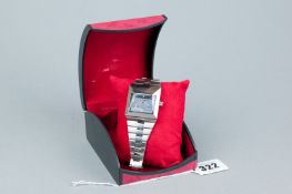 A gent's stainless steel encased Omax Spaceman wristwatch with original matching strap (boxed)