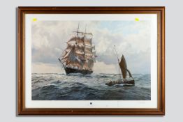 J STEVEN DEWS coloured limited edition (321/600) print - the threemaster 'The Tweed in the