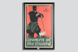 A lithograph theatre poster for 'Yeoman of the Guard', 75 x 48 cms