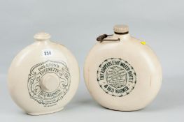 A Royal Doulton bedwarmer titled 'Thermette' of moon shaped flask form and one other by The Old