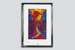 SIMON BULL mixed media - titled 'Pathway to Dreams', signed, 43 x 26 cms