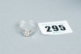 An eighteen carat white gold solitaire diamond ring, visual estimate 0.5 carats, total weight 3.9