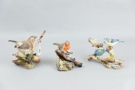 Three Coalport bone china models of British birds titled Song Thrush, limited edition  no. 49/750 (