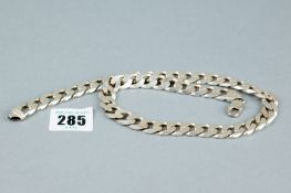 A gent's 925 silver link necklace, 50 cms long, 115 grms (3.7 ozs)