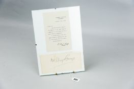 A signed letter from David Lloyd George from Whitehall on October 15th, 1913 to an unknown recipient