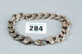 A gent's 925 silver bracelet, 65 grms (2 ozs)