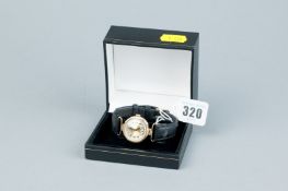 A lady's nine carat gold octagonal dial Rolex wristwatch, circa 1930s with leather strap (in working