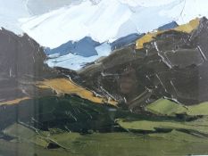 SIR KYFFIN WILLIAMS RA limited edition (90/250) print - Snowdonia mountainscape, signed in full,