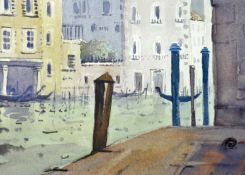 GARETH THOMAS watercolour - Venetian scene ‘From Campo San Stae’, signed and dated 1991 and with