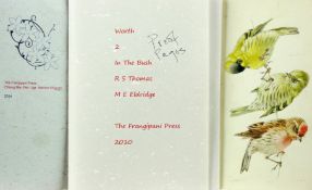 MILDRED ELSIE ELDRIDGE and R S THOMAS a proof copy of ‘Worth Two in the Bush’ by the Frangipani