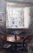 KEITH ANDREW limited edition (367/800) print - interior of cottage with table at window, signed