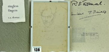 MILDRED ELSIE ELDRIDGE original (believed to be the earliest of the poet) pencil portrait on paper