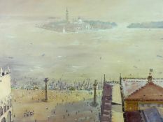GARETH THOMAS watercolour - Panoramic view from St Mark’s Square, Venice, signed, 18 x 20.5 ins (