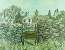 SIR KYFFIN WILLIAMS RA artist’s proof limited edition (4/15) colourwash and crayon print -