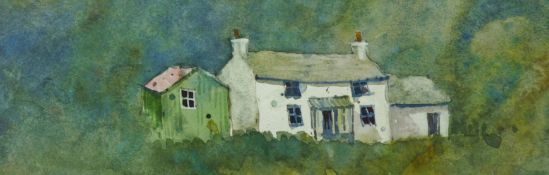 ANDREW DOUGLAS FORBES two watercolours - 1. rural farmstead, signed and dated 1997, 2.5 x 11.75