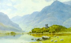 WARREN WILLIAMS ARCA watercolours, a pair - Snowdonia scenes - 1. Cwm Idwal and 2. Llanberis Lake