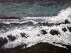 WILF ROBERTS coloured limited edition (15/50) print - Tonnau, Trearddur, signed in full, 7.5 x 12.25