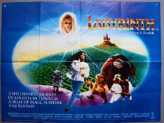 Thirty folded Quads including Labyrinth starring David Bowie Original First Release British Quad