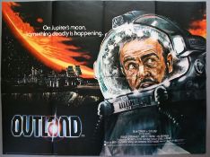 Outland (1981) Sean Connery Original First Release British Quad film poster (30 x 40 inch) Condition