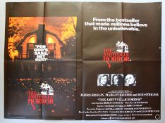 Three Horror folded Quads including Amityville Horror (1979) X certificate Original British Quad