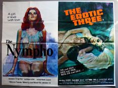 Ten Adult themed folded Quads including The Nympho (X) / The Erotic Three (X) Original British