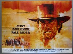 Three Clint Eastwood folded Quads including Pale Rider (1985) Original British Quad film poster (