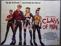 Forty folded Quads including Class of 1984 Original British Quad film poster (30 x 40 inch)