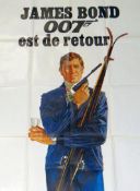 An original two-section French coloured off-set lithograph giant-size poster for lobby or