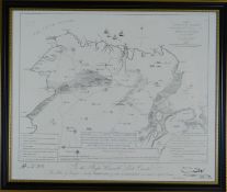 A modern reprinted map to commemorate the centenary of the French invasion and surrender, 1997, 16 x