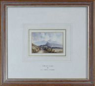 ANTHONY VAN DYKE COPLEY FIELDING watercolour - figures on path entitled 'Stirling Castle', unsigned,