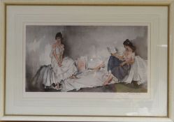 SIR WILLLIAM RUSSELL FLINT Frost & Reed Guild-stamped signed print of two relaxing ladies, 13.5 x