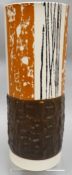 A Colin Melborne studio-pottery cylindrical vase for Royal Norfolk, having a textured band to the