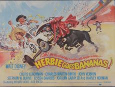 A collection of five Disney UK quads and eight single-sheets for various Herbie movies including '