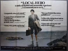 Twenty folded Quads inc. Local Hero (1983) Burt Lancaster review style Original British Quad (30 x