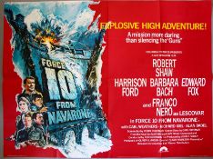 Ten War folded Quads including Force 10 from Navarone Original First Release British Quad film