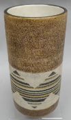A Troika pottery chimney vase attributed to Jane Fitzgerald, with Troika Cornwall mark to base, 7.75